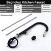 Bagnolux Brass Black Plus Gold 360 Oegree Rotation kitchen Hot Cold Water Sink Taps Pull Out Spout Deck Mounted Kitchen Faucet