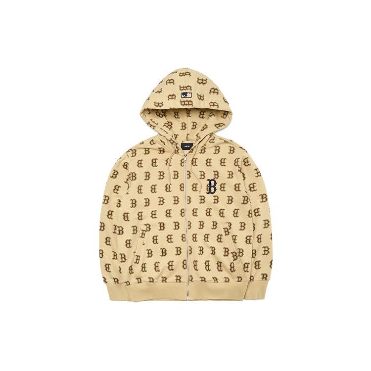 

New MLB Old Flower Sweatshirts Unisex Beige Yellow 3ATRM0114-43BGS M