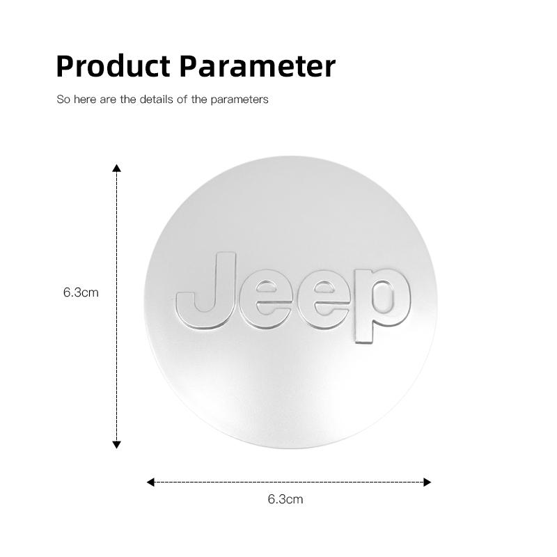 4Pcs 63MM Car Wheel Center Caps Hub Cover Accessories For Jeep Grand Cherokee Wrangler JK Gladiator Compass Renegade Patriot Lib ALV1