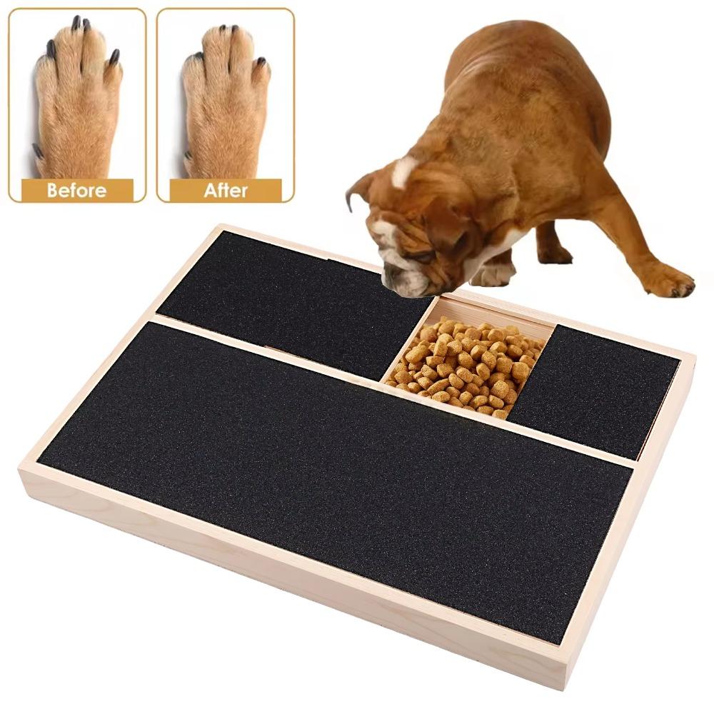 Wooden Dog Nail Scratch Board Pull-Out Dog Nail Trimming Pad Dog Nail File Board  Indoor Training