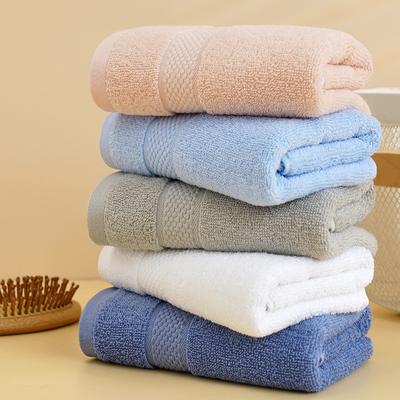 Serviette Coton Pur Absorbante Épaissie Douce Uni Cadeau Broderie Maison Linge de Toilette Coton Entier