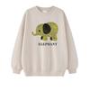 Korean Style Maternity Sweatshirt & Jeans Set - Spring/Autumn High-End Round Neck Outfit