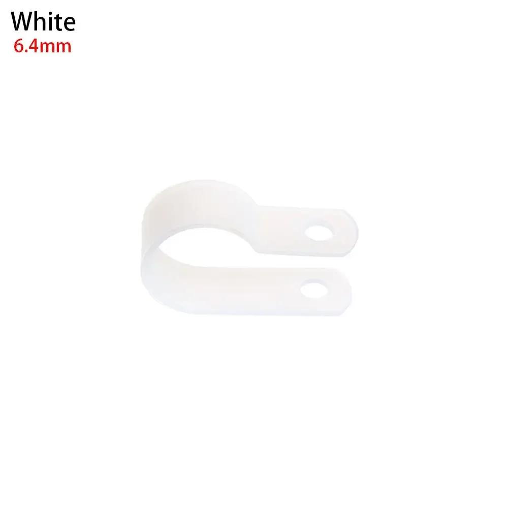 100PCS R-Type Nylon Cable Clamp Pipe Mounting Fix Wiring Hose Fasteners Durable Insulation Electrical Fittings High Quality