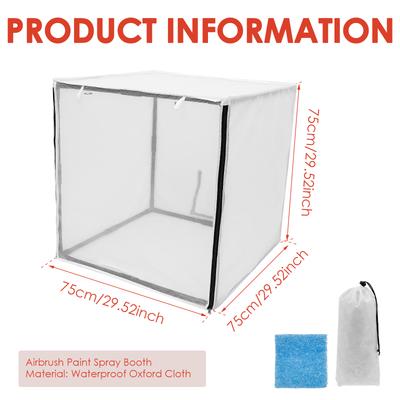 Airbrush Paint Spray Booth 15/29.5 Inch Detachable Model Painting Spray Booth Portable for DIY Projects Remote Control Toy Car