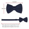 [Allegra K] Knit Bow Tie, Adjustable, for Weddings, Graduations, Men's & Women's, Navy Blue, 6 X 11 Cm