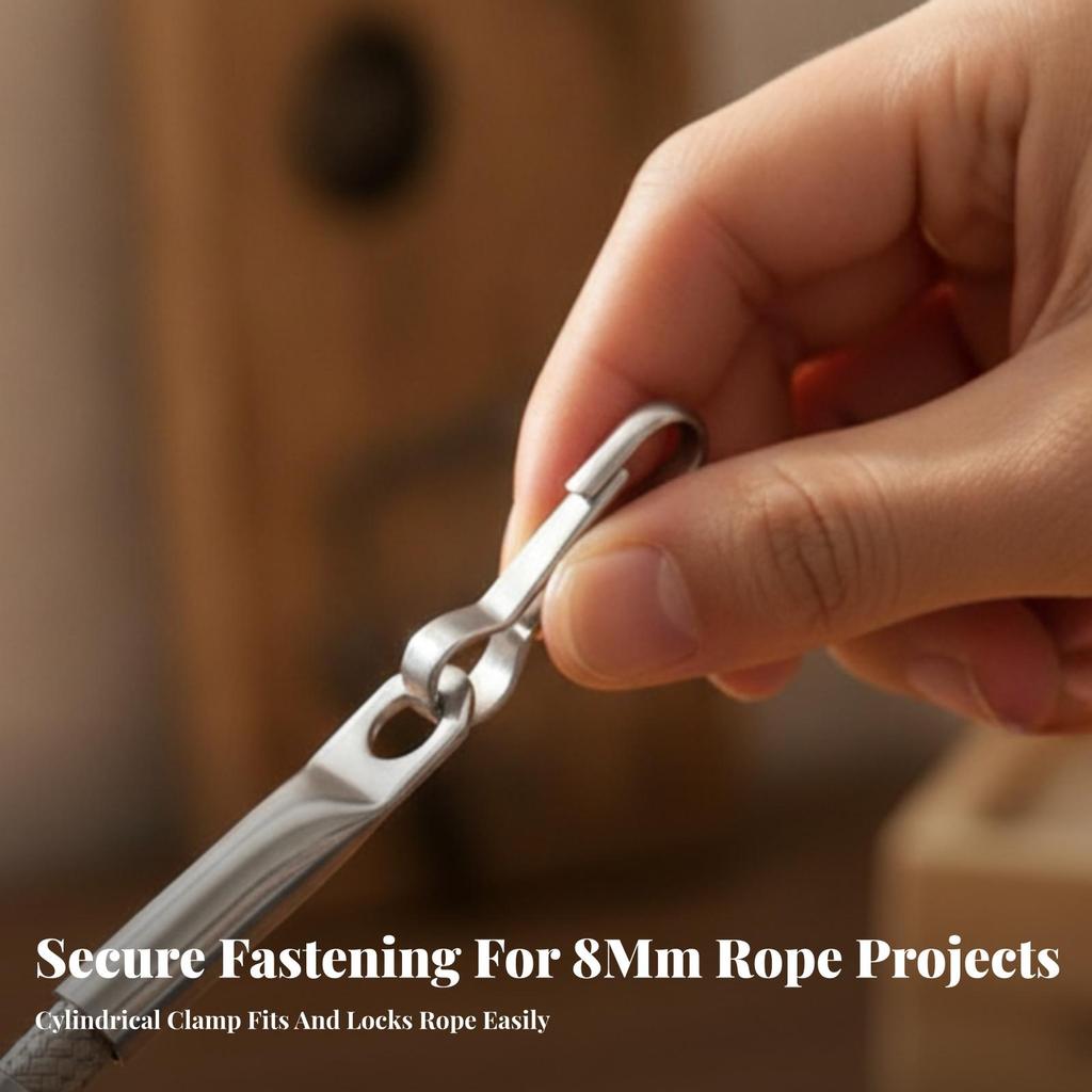 10 Pieces Rope End Clip with Hook Resistant Spring Reliable