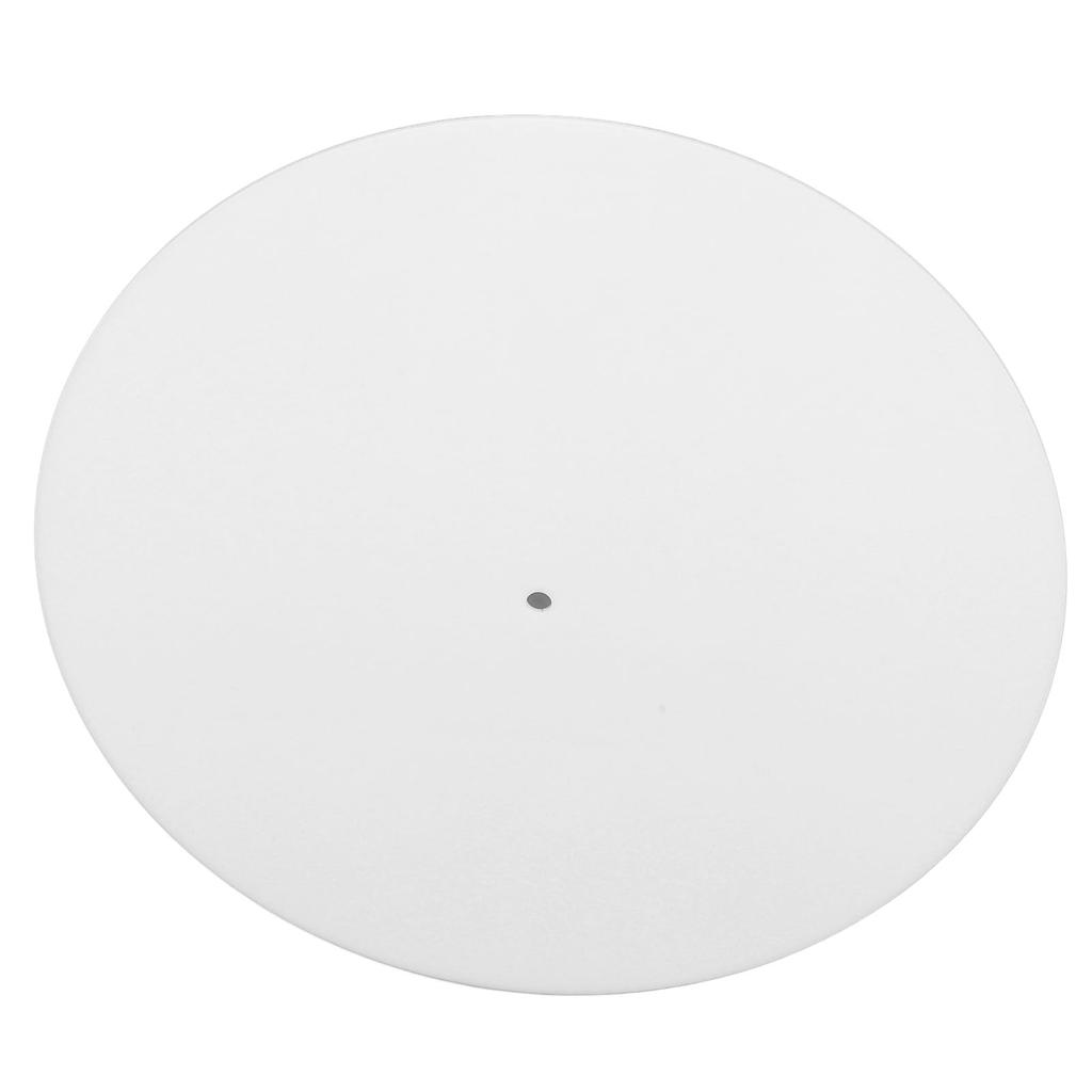 Acrylic Turntable Record Platter Turntable for LP Record Players 12-inch Mat, Vibration-Dampening Mat, Anti-Static Slipmat, (Opal White)