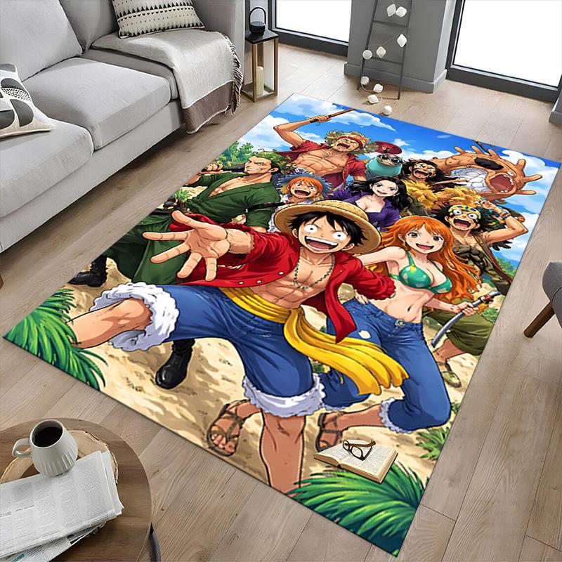 1pc One Piece Adventure Carpet for Playroom Bedroom Living Room Sofa Home Decor,kids Game Area Rug Non-slip Floor Mat Y72357