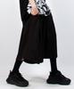 Deumakeu M Real Wide Two Tuck Stripe Bumuda Pants - Black