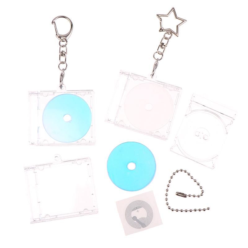 1Set Mini Nfc Functional Cd Disc Case Key Chain Peripheral Commemorative Album Key Holder For Diy Backpack Pendant