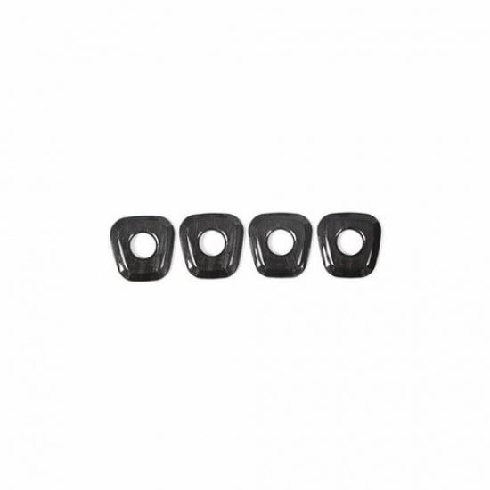 For BMW X1 F48 Car Inner Door Black Wood Grain Bolt Lock Down Ring Frame 16-