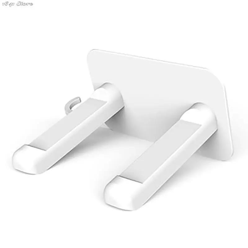 2pecs Bathroom Hair Dryer Holder Blower Home Organizer Adhesive Wall Mounted Nail Free No Trace Stickers Hair Care Dryer Storage Rack