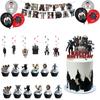Skibidi Toilet Party Decoration Set Fun And Colorful Birthday Balloons Flags And Cake Toppers