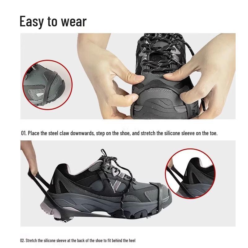 ML Outdoor 10-Tooth Crampon Anti-slip Shoe Cover