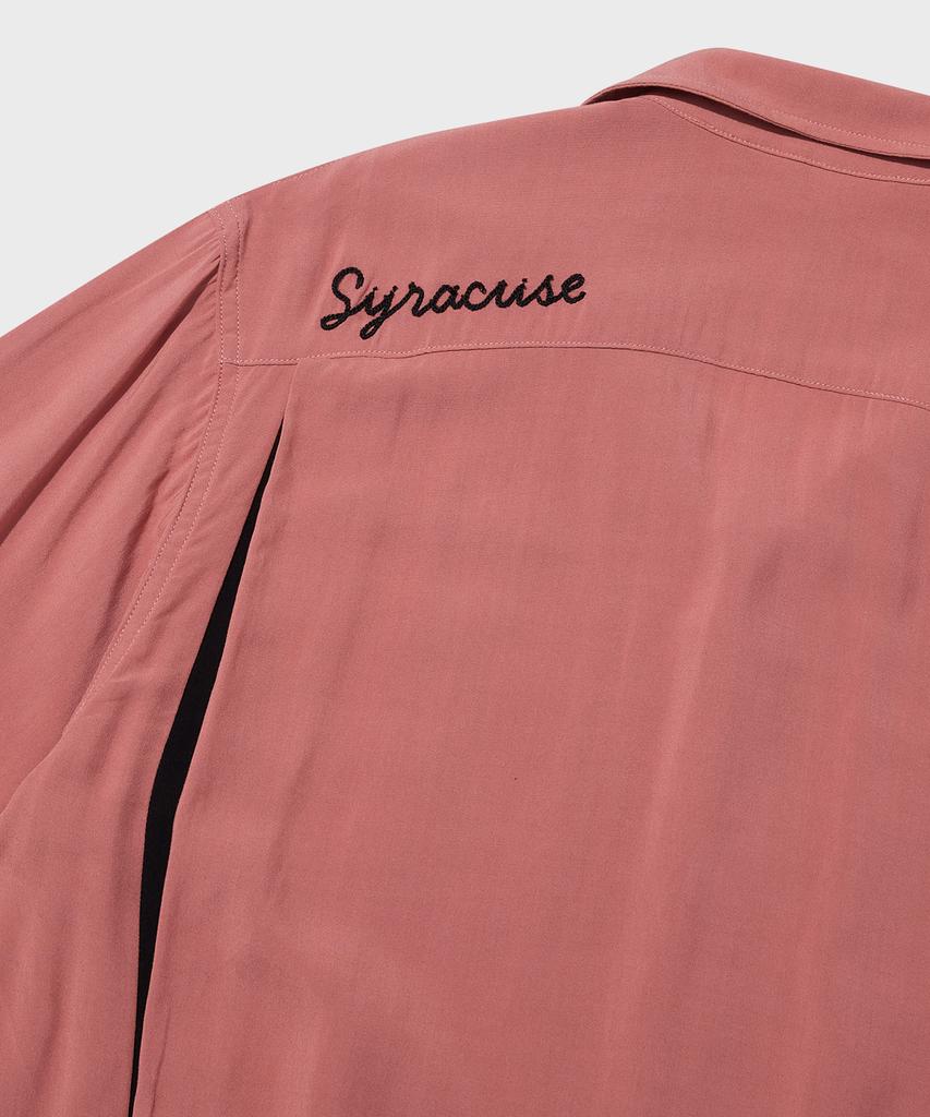 OUTSTANDING Vintage Rayon Bowling Half Shirt_Pink