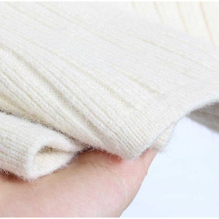 Jupe Midi Tricot Épais Fendue pour Femme - Laine Polyvalente à Taille Élastique pour Automne/Hiver 2025