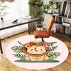 1pc lion prince Round Chair mat Area Rug - Non-Slip, Floor Mat for Office, Bedroom, and Indoor Decor c1125013