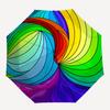 1pc Rainbow Spiral Automatic Opening/Closing Umbrella - Portable 3-Fold Design, 8-Bone Iron Frame Outdoor Umbrella, Festival Gift for Fans, Travelers,