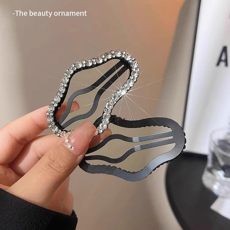 Temperament Cloud Shape Rhinestone Metal Hairpin For Women Girls Sweet Hair Ornament Barrette Hair Clip Fashion Hair Accessories