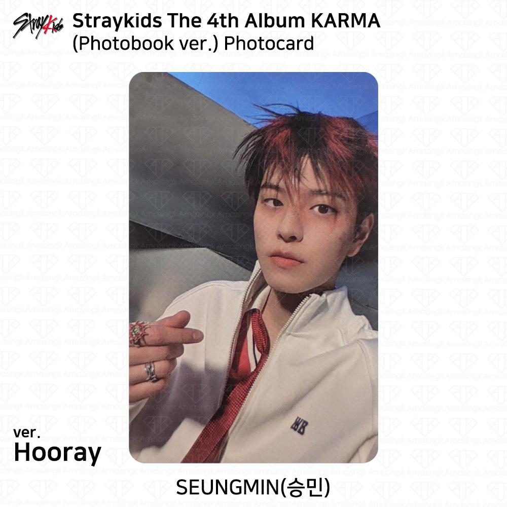 

Stray Kids 4-й альбом Karma версія фотокниги Офіційна фотокартка Seungmin (HOORAY ver)