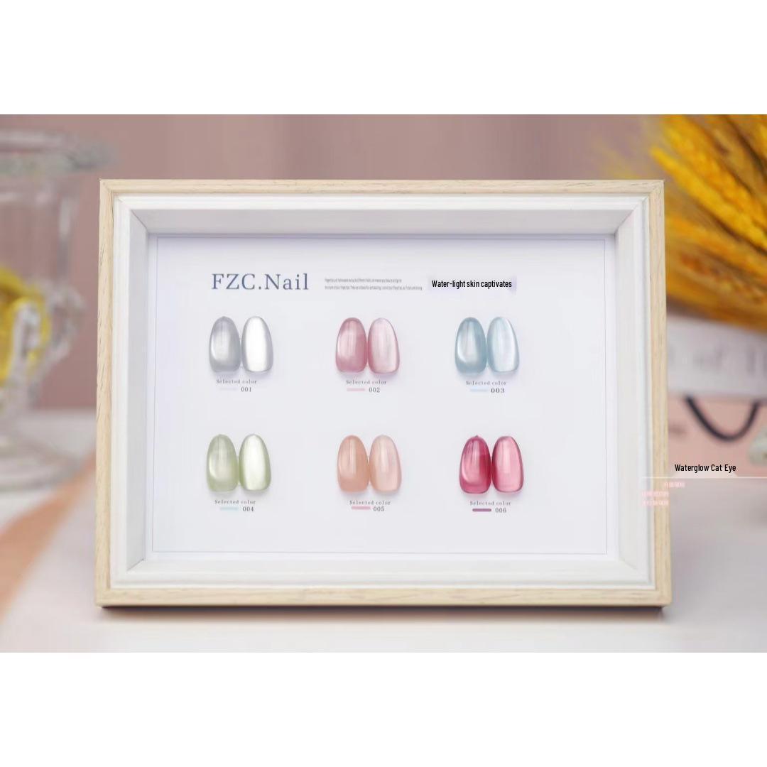 Luminous Skin Crystal Cat Eye Gel Polish - Year-Round Radiant Nails 6-Color Skin Glow Cat Eye 01