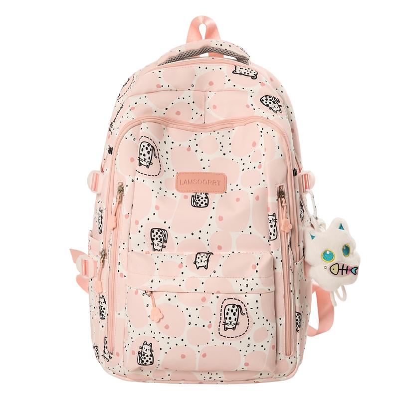 Студенческий школьный рюкзак с мультяшным принтом, большой вместимости, женский