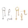 Uneven Glowing Earrings 3 Part Set Thin Mixture Jewelry For Women Evening Party Everyday