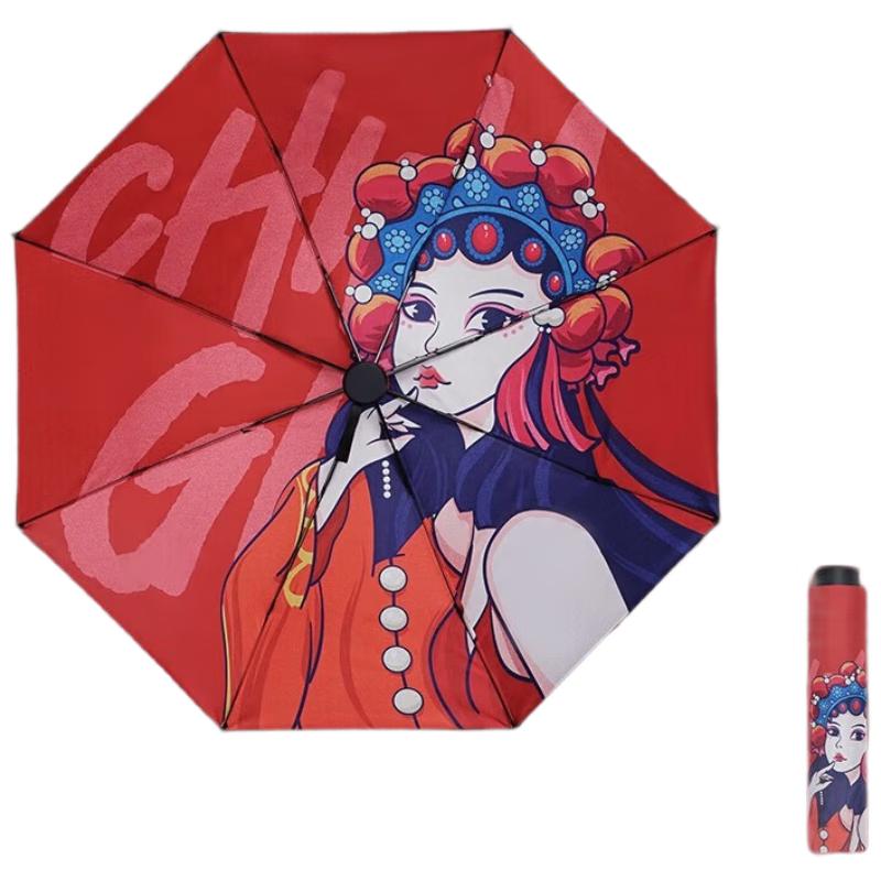 Red Leaf D2786 Folding UV Protection Umbrella