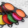 Pet Folding Bowls Dog Rice Bowls, Portable All-in-one Outdoor Folding Double Bowls Outdoor Dog Basins of Pet Supplies