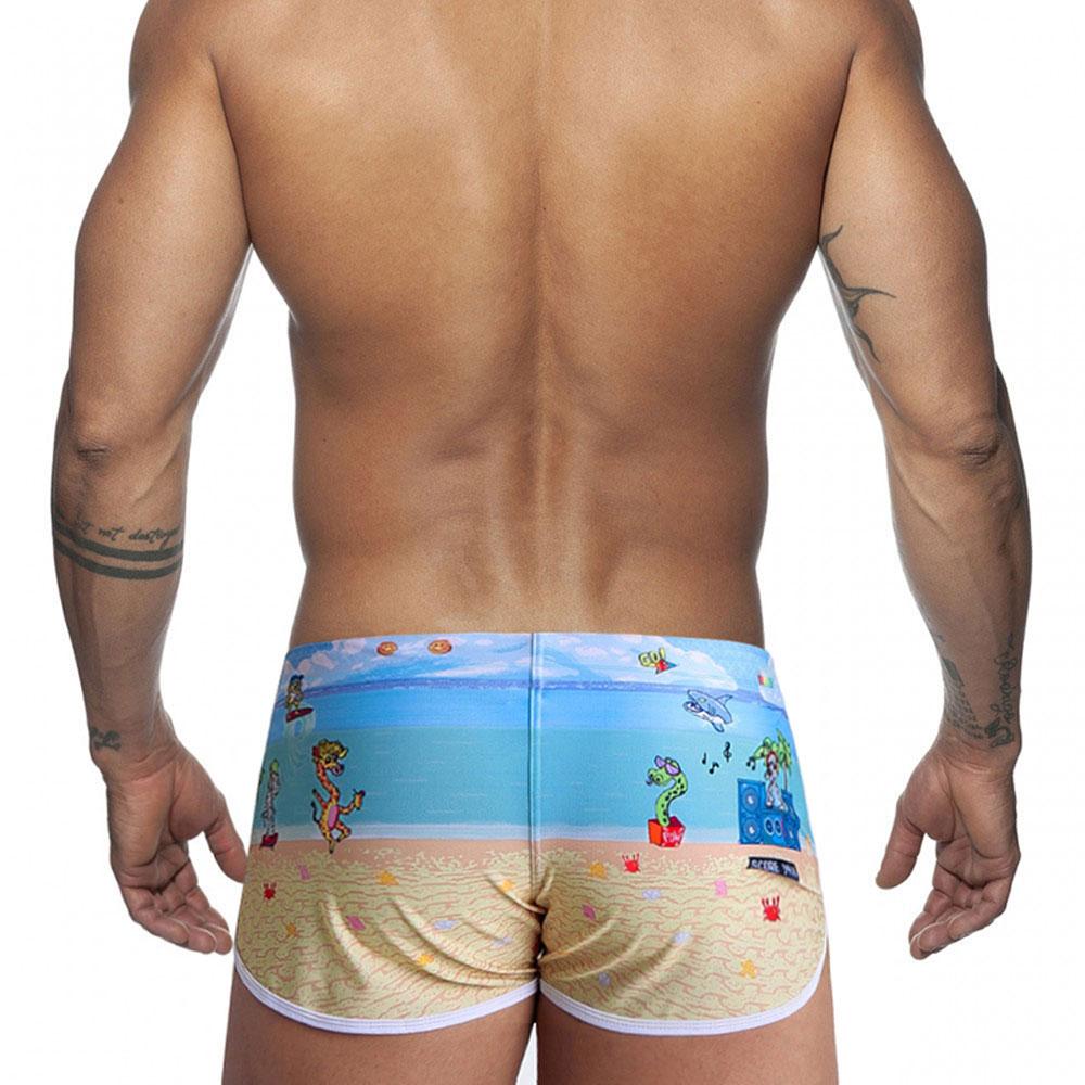 Men Swim Briefs Trunks  Zebra-stripe  Tight Fit Sexy Swimwear Beach Wear Tanning Surfing GYM