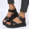 Large size sandals women's summer wind buckle heightened platform sandals women