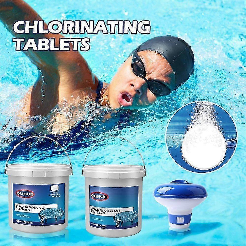 300pcs Chlorine Tablets Cleaning Tablet Chemical Floating Swimming Pool Hot Tub