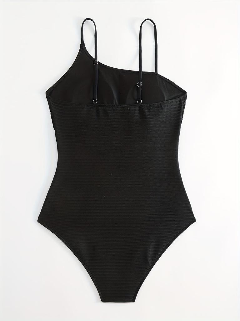 2026 Women's High-Waisted Backless One-Piece Swimsuit - European & American Style