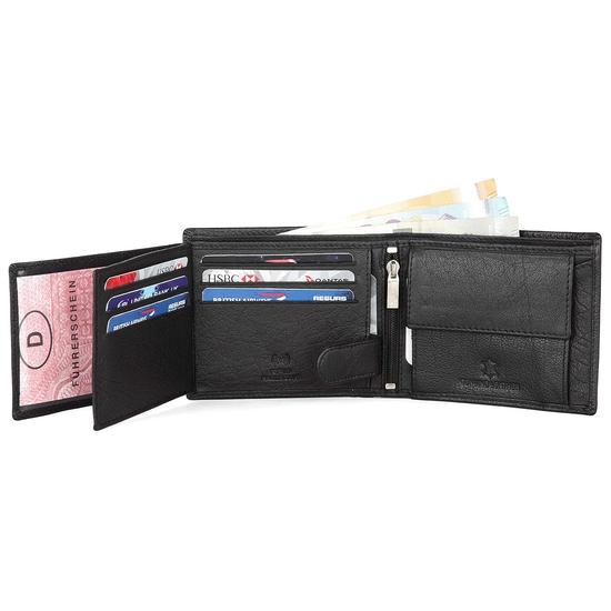 WildHorn Rakhi Gift Hamper for Brother - Classic Men's Combo/Gift Set of Leather Wallet, Keyring, Pen and Rakhi for Brother/Bhaiya. (Black PD)