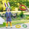 Easter Bunny Ring Toss Game Set with 3 Inflatable Rabbit Ears for Outdoor Family Fun