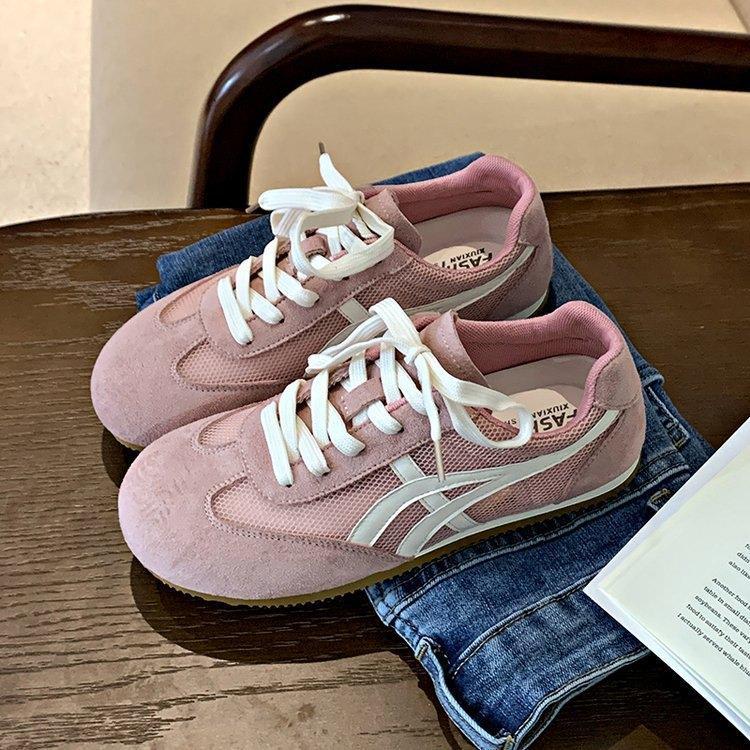 

Shoes women s summer new flat-bottomed versatile little white shoes mesh shoes sports and leisure board shoes 35 рожевий