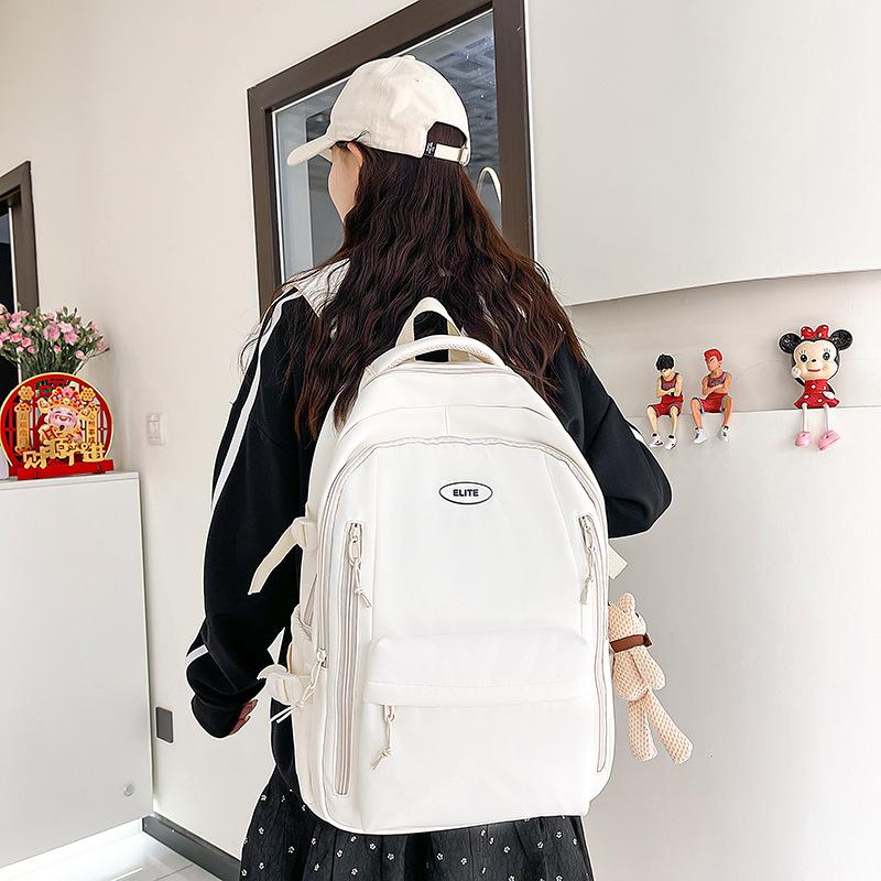 Schoolbag wholesale simple trend waterproof large capacity backpack female shoulder casual lulu bag student schoolbag junior high school students new