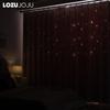 A Set of LOZUJOJU Hollow Star Blackout Curtain and Lace Sheer Curtains Integrated Gauze Curtain and Curtain for Living Room Bedroom Home Decor