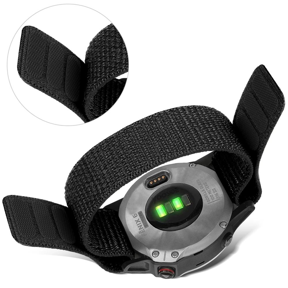 22mm Width Nylon Strap For Garmin Fenix 7 Pro 6 Pro 5 Plus Epix Pro 2 Forerunner 265 255 965 955 945 935 Watchband Bracelet Band
