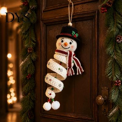 Decoratiuni de Iarna pentru Casa DIY Kit Croșetat Om de Zăpadă Suport de Ușă, Kit Artizanal Handmade pentru Începători Set Crăciun Perete, Fereastră, Decoratiune Petrecere de Anul Nou