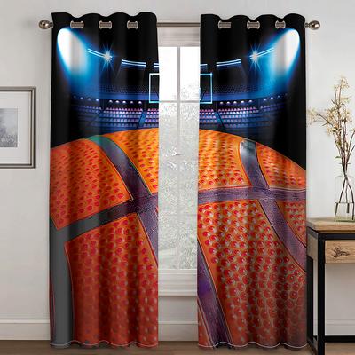 Basketball Basket Curtains In the Bedroom Living Room Designer 3d Printed Blackout Custom Home Curtain for the Room