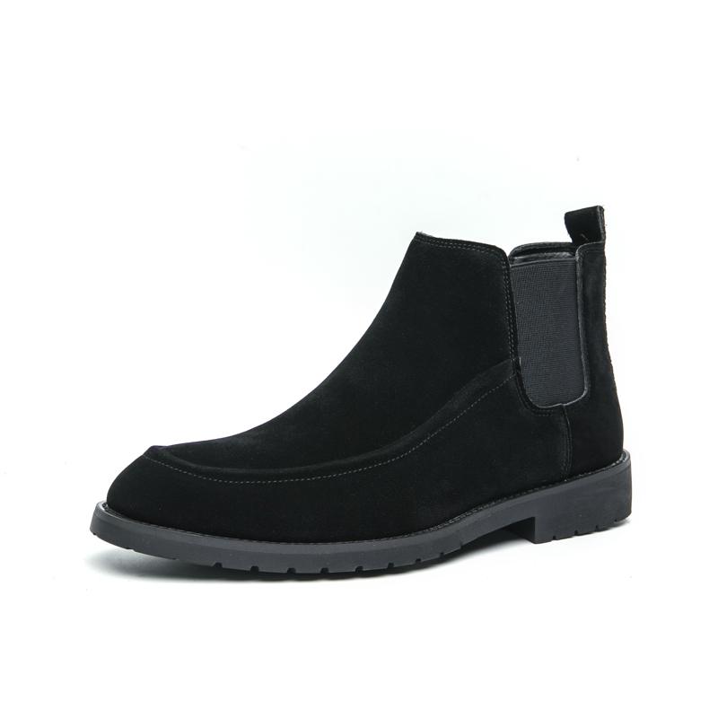 Fashion Elegant High Top Ankle Boots, High-quality Brand Men's Leather Casual Shoes Classic Brown Men's Business Boots Massage Soles