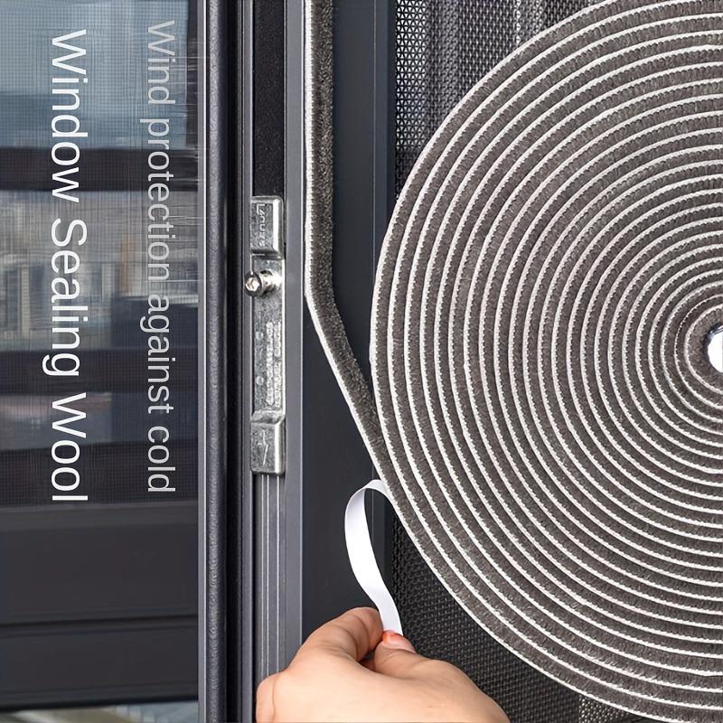 

393,7-дюймовий дверний екран, віконна ущільнювальна стрічка Зменшення погодних умов, самоклеюча гардеробна щітка, що запобігає зіткненню, ущільнювальна стрічка з вовни 393.7in сірий