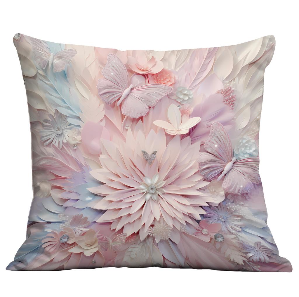 New Retro Imitation Three-dimensional Flower and Bird Pillowcase Home Living Room Sofa Cushion Pillowcase Decoration