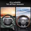 Suitable for Citroen Anti-Slip Buckle Segmented Suede Steering Wheel Cover, Anti-Slip and Durable, for C3 C4 X Berlingo C5 Aircross Jumper Spacetourer