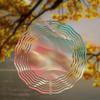 10 Inch Hanging Wind Spinner with Light Wave Pattern 360 Degree Rotating Hook for Garden Balcony Decor Spring Summer Gift Idea