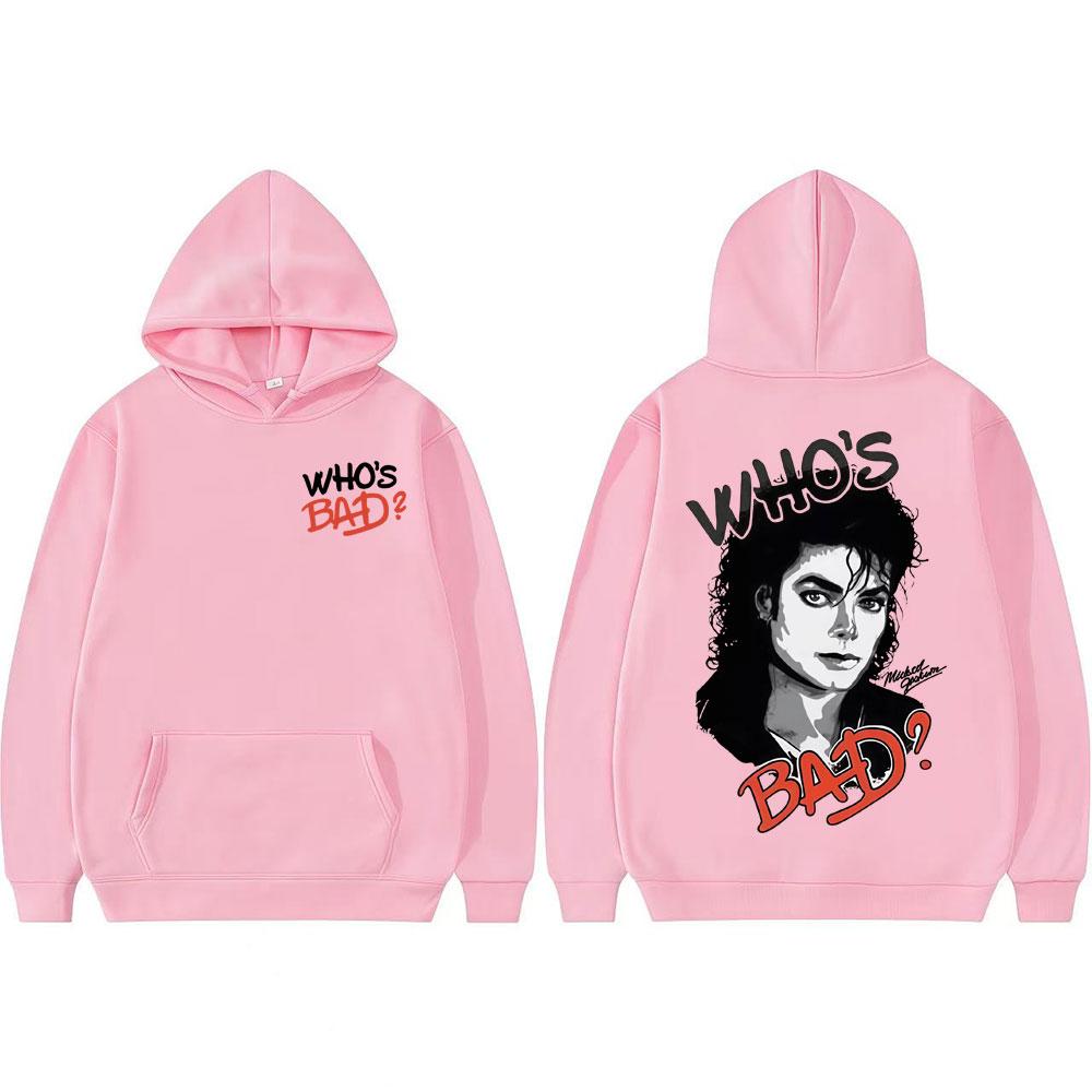 Michael Jackson King of Pop Bad Era Hoodies Clothing Fashion Classic Sweatshirts Hip Hop Fleece Casual Oversized Pullovers