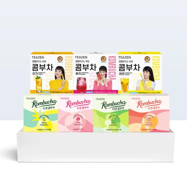 Teazen Kombucha 30 Sticks X 7 Boxes Mixed (210 Sticks), Korea Kombucha