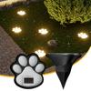 Solar Dog Paw Garden Light With Led Lamp For Outdoor Yard And Pathway Decor