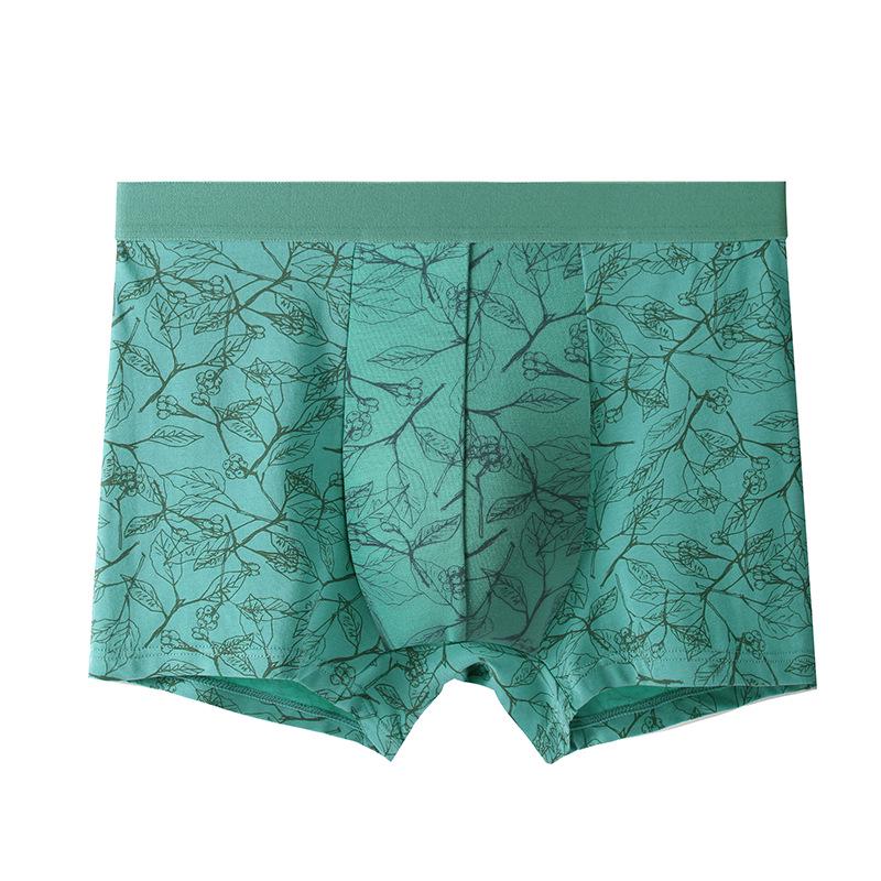 Men's Pure Cotton Printed Boxer Briefs - Comfortable, Breathable, Antibacterial.